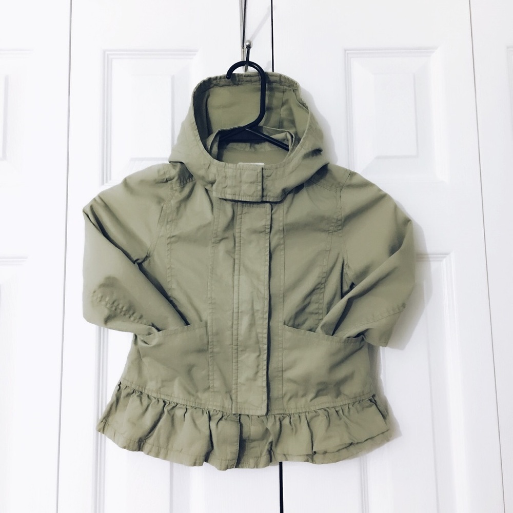 Army peplum hoodie jacket